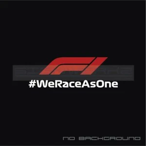 #WeRaceAsOne decals Sticker Mercedes Ferrari Renault Mclaren 2 colors Pair - Bild 1 von 12
