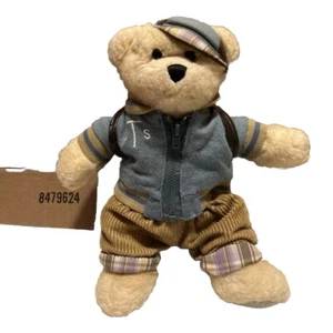 Peluche orsacchiotto vintage alto 11 pollici, adatto per il ritorno a scuola, da collezione - Foto 1 di 4