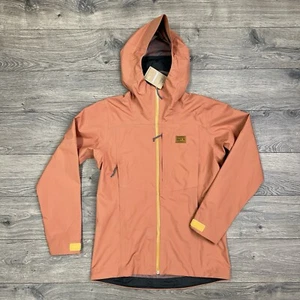 Giacca antipioggia Patagonia Boulder Fork taglia XS donna Siena argilla zip intera $229 - Foto 1 di 17