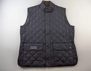 Barbour New Lowerdale Gilet Vest Quilted Men XL Black Full Zip Outerwear CUSTOM - Picture 1 of 10