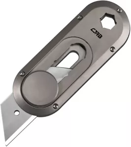 CJRB Breeze Gray Titanium Carbon Steel Utility Multi-Tool Pocket Knife 1941GGY - Picture 1 of 2