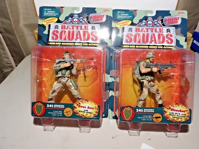 2 BATTLE SQUADS ASSAULT FORCE 24TH INFANTRANY ACTION FIGURES BOTH NEW - Image 1 of 4