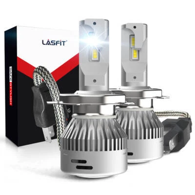 Lasfit H4 9003 LED Headlights High Low Beam Bulb 6000LM Super Bright White 6000K - Image 1 of 4