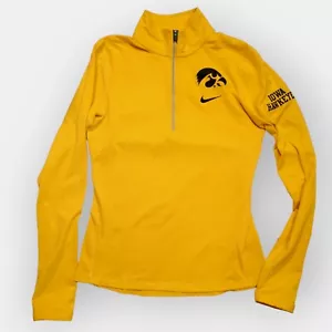 Nike Running Iowa Hawkeyes Damen S Viertel Reißverschluss gelb Dri-Fit Langarm - Bild 1 von 16