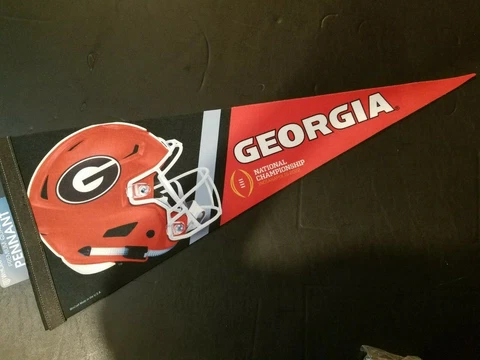 2022 National Championship Georgia Bulldogs 12x30 Premium Pennant Indianapolis Cover