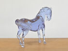 Rare Murano Arnaldo Zanella Neodymium Glass Horse Figurine H16.9in 