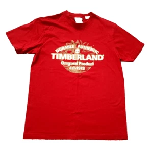 Timberland Herren T-Shirt Kurzarm Rot Gr. S Top Zustand - Bild 1 von 2