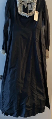 Disfraz vintage para mujer - Ópera de Nueva York. Tafetán negro de longitud completa Foto 1 de 4