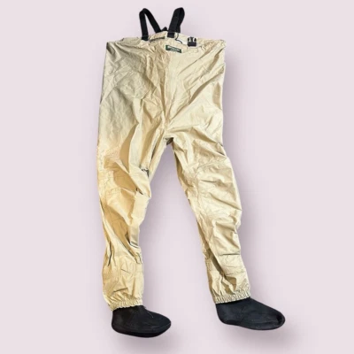 Hodgman Guideline Chest Waders Men's Size LS Stout Neoprene  Foot Nylon Beige - Image 1 of 4
