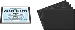 Black Flex Plasticard Polystyrene Craft Sheets - 4"x6" - .060" thick - 5 Pack - Picture 1 of 1