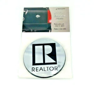 Emblème auto de marque REALTOR 3 pouces rond argent R seulement NAR sous licence - Photo 1 sur 3