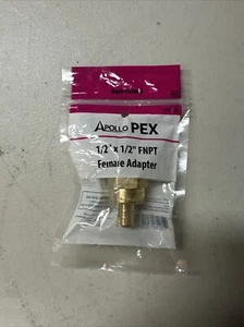 Apollo PEX A Barb Female Adapter Brass 1/2" x 1/2" UR072Z - Picture 1 of 2