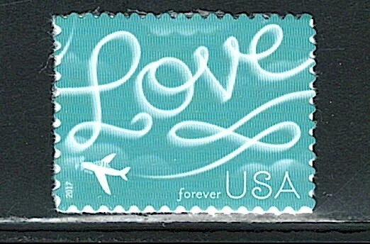 Mint US Airplane Skywriting Single Love Forever Stamps Scott# 5155 (MNH) - Image 1 of 1