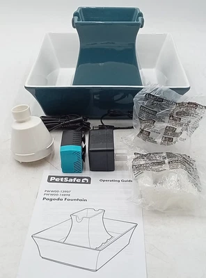 PetSafe Drinkwell 70 Oz Capacity Red Stoneware Pagoda Pet Fountain - Image 1 of 4