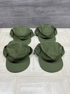 Lote de 4 nuevas gorras de campo antiguas del ejército sueco M59 verde oliva militar Foto 1 de 4