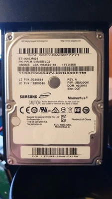 1TB Seagate/Samsung ST1000LM024 Festplatte HDD SATA 2,5" Momentus Notebook Hard - Bild 1 von 2