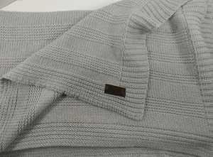 14th & Pine Knit Throw Blanket Gray Size: 50x62 Inches - Picture 1 of 6