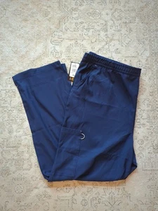 Urbane Landau Women's XXL Straight Leg Cargo Scrub Pants NAVY BLUE - Picture 1 of 10
