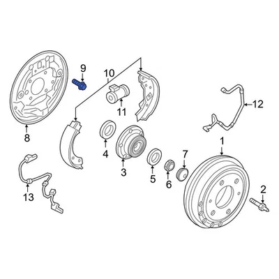 For Ram ProMaster City 2015-2022 Ram 68719158AA Brake Backing Plate Bolt Foto 1 de 3