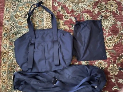 Bolsa de Yoga Lululemon + Bolsa Estera + Bolsa de Accesorios (Azul Marino) Foto 1 de 4