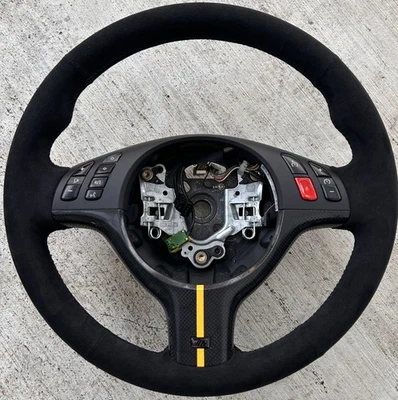 ✅ 2001 - 2006 宝马 E46 M3 E39 M5 工厂 M 运动 Alcantara 方向盘 — 第 1/4 张图片