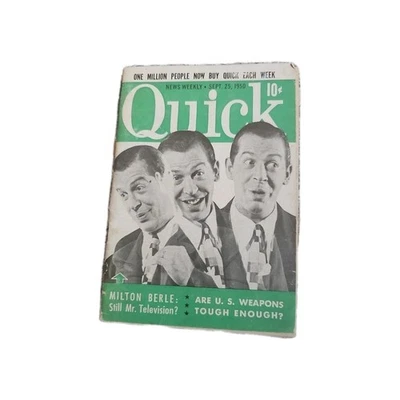 Quick Pocket magazine September 25 1950 Milton Burle Mr. Television Paperback Sc - Image 1 of 4