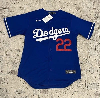 Nike Authentic Los Angeles Dodgers Clayton Kershaw #22 Blue Jersey Men’s Sz: M - Image 1 of 4