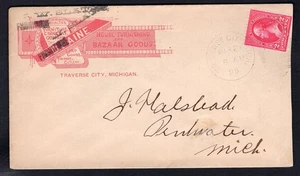 USA Traverse City Michigan 1896 Bazaar Goods ADVERTISING Cover - Picture 1 of 2