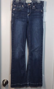 Ariat REAL Mädchen 12 Hosen Mid Rise Stretch Ella Wide Leg Jeans Dark Wash Naomi - Bild 1 von 8