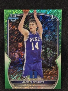 2022-23 Bowman University Chrome Gree Shimmer Refractor 93/99 Jaden Schutt 75 - Picture 1 of 2