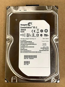 Seagate  EMC PN/ 118033047- ES.2 ST33000650SS 3TB 9SM260-431 3.5 SAS HDD - Picture 1 of 3