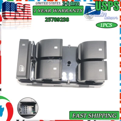 25789238 Interruptor maestro de ventana eléctrica delantero izquierdo para Saturn Outlook XE XR 2007-2010 Foto 1 de 4