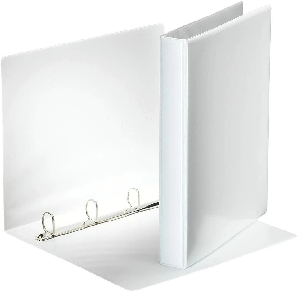 10x Esselte 49702 Ringbuch Präsentation mit Taschen A4 PP 4 Ringe 25 mm weiss