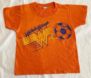 Vintage 80s RARE Youth WICHITA WINGS Kansas MLS INDOOR SOCCER T-Shirt - Bild 1 von 2