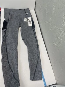 JGX Performance Leggings Mujer Gris Negro Malla Bolsillos Talla Pequeña - Imagen 1 de 5