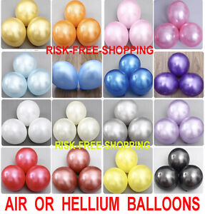 PEARL 10" Metallic Hellium & Air Quality Party Birthday Wedding Balloons Baloons