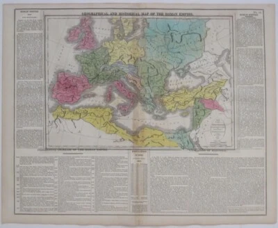Mapa original de Lavoisne coloreado a mano de 1821 IMPERIO ROMANO Campañas de Aníbal Italia Foto 1 de 4