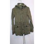 Abercrombie & Fitch Y2K Women's Military Green Jacket With Hood Size Small Coat