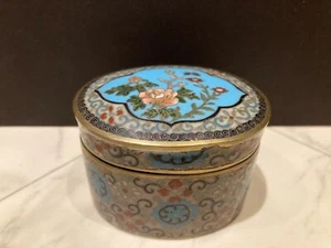Good Quality Japanese Meiji Period Oval Cloisonne Box Ca.1900 - Picture 1 of 10