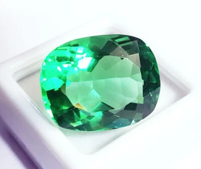 Loose Gemstone 18.40 Ct Green Topaz Certified Cushion Shape For sale best price - Image 1 of 4