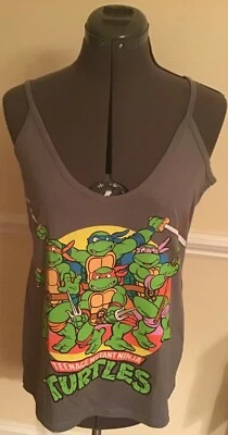 Camiseta sin mangas DOE Teenage Mutant Ninja Turtles gris mujer junior XL algodón poliéster Foto 1 de 4
