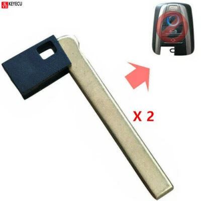 2 X Uncut Spare Remote Emergency Key Blade Replacement for BMW i3 / i8 2015-2017 Foto 1 de 3