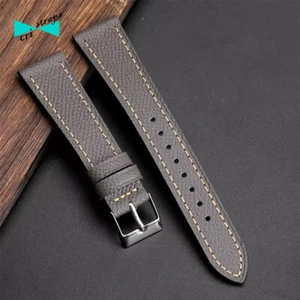 CINTURINO OROLOGIO IN PELLE GRIGIO vintage per omega da uomo 18 19 20 21 22 mm - Foto 1 di 2