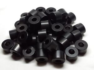 Black Anodized Aluminum Spacer Bushing 1/2" OD x 5/16" ID--Fits M8 or 5/16" Bolt