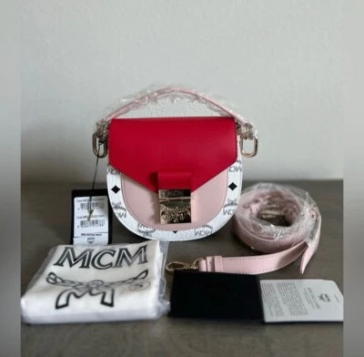 NWT MCM Mini Patricia Crossbody In Visetos Leather Block bag - Image 1 of 4