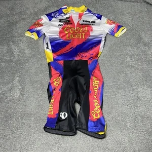 90s Pearl Izumi Cycling Jersey Bib Kit Large Coors Light Beer Vintage Retro Rare - Picture 1 of 17