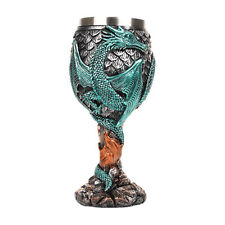 Stainless Steel Medieval Dragons Wine Goblets Chalice Daily Drinking Party Decor