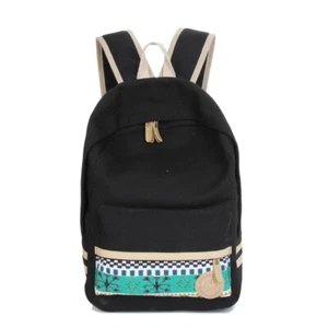 Fashion Girl's Canvas Backpack Travel Handbag Rucksack Shoulder School Bag - Picture 1 of 6