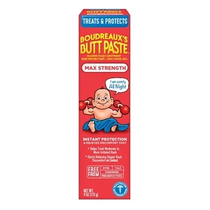 Crema para dermatitis del pañal Boudreaux's Butt Paste máxima fuerza, tubo de 4 oz - Imagen 1 de 4