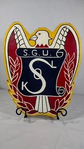 Vtg SOKOL Movement Plaque Gymnastics Organization Hand Painted Binghamton NY  - Picture 1 of 11